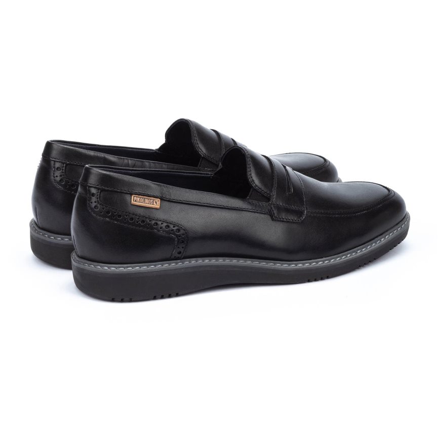 Men's Pikolinos AVILA Moccasins Black | NZ NA28905